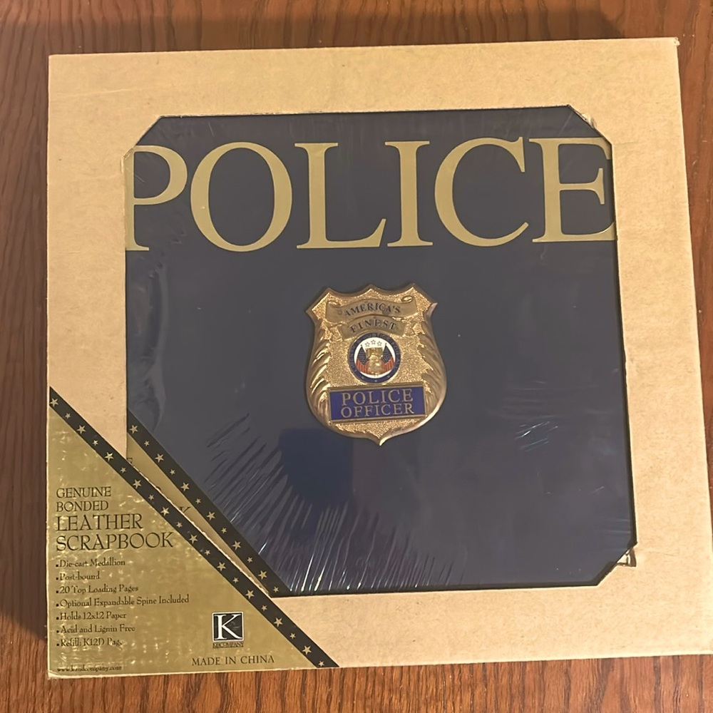 Brad new with tags in box POLICE scrapbook 12x12